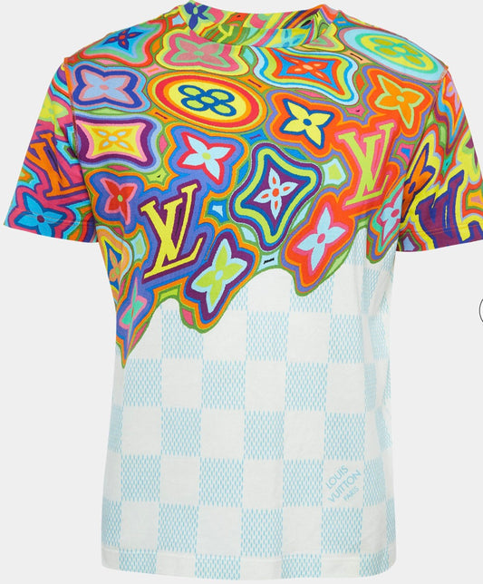 Louis Vuitton Multicolor Printed Cotton Crew Neck T-Shirt M